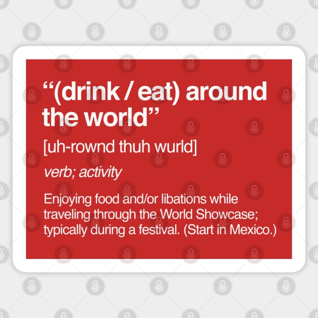 Drink Around The World Definition Sticker by PopCultureShirts